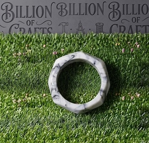 Billion of Crafts Handmade Resin Round Wide Wrist Cuff Artistic Home <b>Decoration</b> Sculpture Bangle for Wedding - Product Image 1