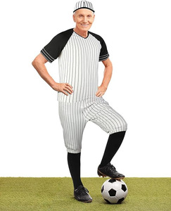 Disfraz de Béisbol para Fiesta de Carnaval, Halloween, Uniforme de Béisbol para Hombre, Pantalones Clásicos con Rayas (Talla Mediana) - Product Image 4