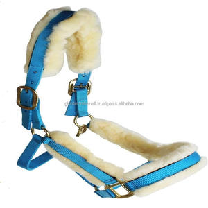 Meilleure vente en gros fabrication de produits équestres pour chevaux léger rembourrage en polaire de vison nylon licou pour cheval raccord en laiton - Product Image 3
