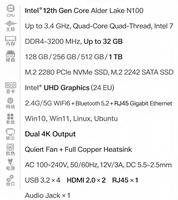 Komputer Mini AI Lokal N100 16GB RAM 512GB SSD Kotak Server AI Pribadi Portabel dengan LLM Lokal untuk Kantor Rumah & Desktop Pelajar