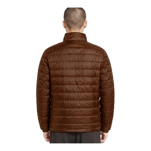 Mens Winter Brown <b>Lightweight</b> Puffer Jacket Stand Collar Warm Down <b>Coat</b> Casual Outdoor Outerwear Full Zip Quilted Windproof <b>Coat</b> - Product Image 2