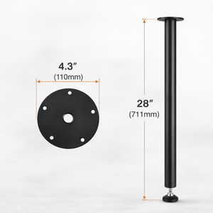 28" Metal Furniture Legs with Easy Installation OEM Vietnam Furniture legs Set of 4 for DIY, 1200 lbs Load Capacity EDPTBL025 - Product Image 3