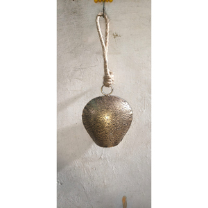 Campanas Navideñas Elegantes Grabadas, Campanas de Latón Rústicas Vintage con Cuerda de Yute para Decoración Navideña, Guirnaldas, Repisas y Hogar - Product Image 4