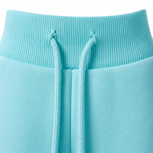 Ensemble de survêtement à capuche de couleur unie, manches longues, pantalon à cordon de serrage, tenue décontractée d'automne, sweat-shirt et jogging en polyester bleu clair - Product Image 3