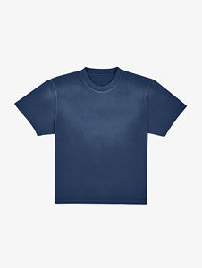 Camiseta de hombre estilo urbano retro 2025 con efecto desgastado por el sol, lavado ácido, personalizada, vintage, 100% algodón, tejido ligero y desgastado - Product Image 2