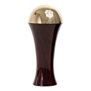 Varita Kansa, herramienta de belleza ayurvédica para masaje facial, con extremos de metal bronce de doble cara y mango de madera de teca, ligera y hecha a mano. - Product Image 4
