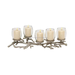 <b>Gold</b> Metal Tree Branch Candle Holder Home <b>Decoration</b> Glass Candle Stand for Event & <b>Parties</b> <b>Decoration</b> Supplies - Product Image 5