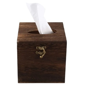 Moderna Caja de Pañuelos de Madera, Diseño Rectangular y Duradero, para Baños y Tocadores, Cubierta Resistente a la Humedad, Soporte para Toallitas Secas - Product Image 3