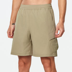 Shorts de sport en coton French Terry pour hommes de haute qualité, logo brodé personnalisé, motif imprimé respirant, tendance, pour la course à pied - Product Image 2
