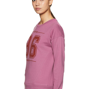 Custom Printed Women's Crew Neck Fleece <b>Sweatshirt</b> Cotton Blend <b>Leopard</b> <b>Print</b> Drop-Shoulder Full Sleeve Casual Autumn Wear - Product Image 3