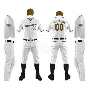 Uniforme de Béisbol de Primera Calidad, Ropa Deportiva Personalizada para Equipos, Transpirable, de Secado Rápido, 100% Poliéster, Conjuntos de Uniformes de Béisbol para Adultos - Product Image 5