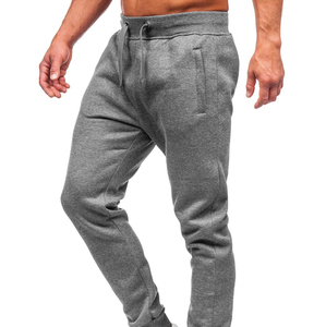 Pantalon de survêtement basique pour homme, coupe slim, poches zippées, bas étroit, en coton premium, prix raisonnable - Product Image 3