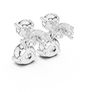 Infinite CUBIC ZIRCONIA 10K GOLD Pendientes de aro de diamantes para mujer - Product Image 6