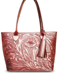 Bolso de Mano de Cuero Genuino para Mujer, Marca Famosa BS International, Personalizable, con Dos Correas, Cierre de Cremallera, Tamaño Personalizado - Product Image 2