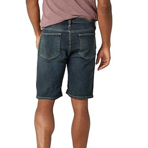Shorts en jean pour hommes, personnalisés, délavés, bords bruts, style baggy, avec strass, streetwear, logo personnalisé - Product Image 6
