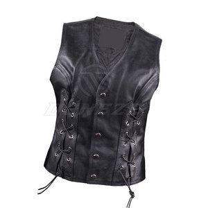 เสื้อกั๊กหนังสำหรับผู้ชายเสื้อกั๊กหนังระบายอากาศได้สำหรับกลางแจ้งขนาดออกแบบได้ตามต้องการ - Product Image 4