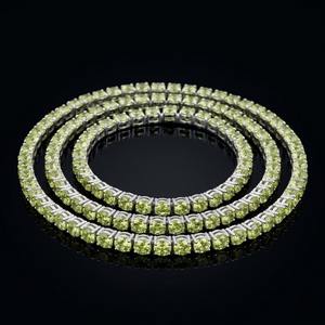 Collar de Peridoto Natural Genuino Mehrajudin Gems, Plata de Ley 925, Certificado por Terceros, Elegante, para Boda Cristiana, Agosto - Product Image 3