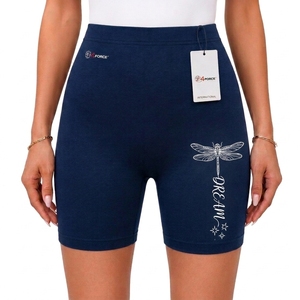 Shorts décontractés pour femmes en coton 100% uni imprimé, design personnalisé, séchage rapide, été, cordon de serrage, haute qualité, shorts longs - Product Image 1