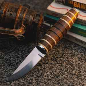 Cuchillo de Caza Hecho a Mano Personalizado, Compatible con OEM, Hoja Fija, Funda de Cuero, Supervivencia al Aire Libre, Camping, Acero con Alto Contenido de Carbono Premium - Product Image 5