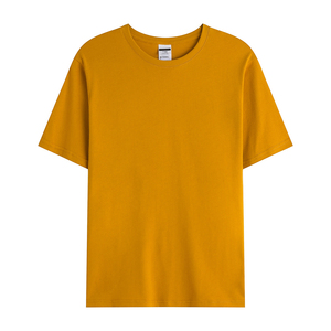 T-shirt décontracté pour homme, rouge, manches courtes, col rond, 100% coton jersey, coupe classique - Product Image 2