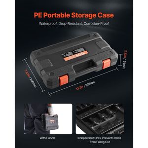 Set di 32 Pezzi di Bussole Esagonali in Acciaio S2 e Acciaio CrV, Standard SAE e Metrico, Attacchi da 1/4", 3/8", 1/2" per Riparazioni con E - Product Image 5