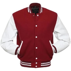 Wholesale <b>Men</b> Button-Up Baseball Varsity Jacket 100% Cotton with Woolen Embroidered Decoration Winter Coat Jacket For <b>Men</b> - Product Image 3