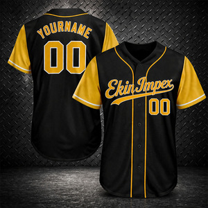 Uniformes de Béisbol Personalizados, Ropa Deportiva Transpirable de Malla de Secado Rápido, Estampado por Transferencia de Calor, Franjas, Logotipo Cosido Personalizado para Hombre - Product Image 2