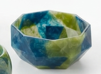 Bol à salade moderne en résine fait main, vert clair poli, vaisselle de table pour la maison, les fêtes et les événements