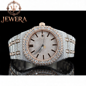 Men's Luxury Stainless Steel Analog Glass Dial Hip Hop Watch High Quality Mechanical Movement Custom Jewelry for Weddings - Product Image 4