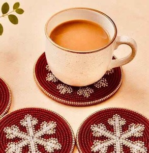Juego de Posavasos Decorativos Hechos a Mano con Cuentas, Estilo Boho, por Creative Art Zone - Product Image 5