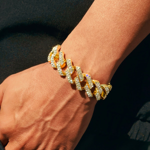Pulsera de Eslabones Cubanos Miami de Plata de Ley 925 con Incrustaciones de Diamantes de Moissanita de 10 mm, Joyería Hip Hop - Product Image 5