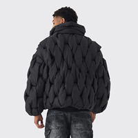 Veste bomber rembourrée en coton, coupe-vent, imperméable, confortable, pour homme, style streetwear, personnalisable OEM.