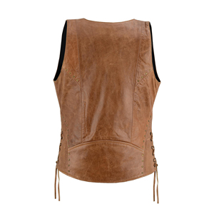 Chaleco de Piel de Cordero de Lujo para Mujer, Ropa Exterior de Moda, Precio de Fábrica, Venta al Por Mayor, Marca Privada - Product Image 3