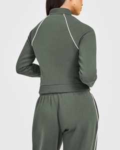 Veste de yoga coupe-vent en nylon respirant pour femme, avec fermeture éclair intégrale et col montant, idéale pour la course et la gym, personnalisable, vente en gros - Product Image 2