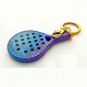Llavero de Goma Personalizable al por Mayor con Forma de Raqueta de Tenis y Pádel, con Logotipo Personalizado, Material Duradero, Tamaño Personalizado para Regalos de Eventos - Product Image 1