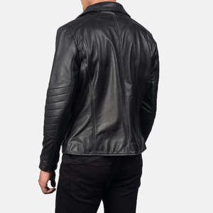 Custom <b>Men</b> Biker <b>Leather</b> <b>Jacket</b> Quilted Sleeve Motorbike Coat Slim Fit Genuine <b>Leather</b> <b>Jacket</b> Wholesale High Quality Male Casual - Product Image 6