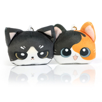Porte-clés en peluche magnétique personnalisés pour meilleures amies, vente en gros, poupées en peluche douces et moelleuses en forme de petits animaux, pendentifs en peluche imprimés sur mesure