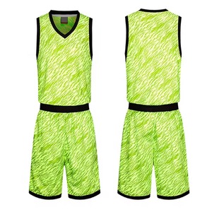 Conjunto de Uniforme de Baloncesto Personalizado, Cuello en V, Sin Mangas, Sublimado, Poliéster que Absorbe la Humedad, para Adultos, Unisex, Ropa de Equipo - Product Image 3