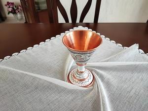 Copa de vino de cobre de diseño tradicional, ideal para bodas y celebraciones, regalo de cristal para ocasiones especiales. - Product Image 5