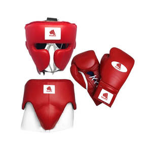 Ensemble de boxe en cuir de haute qualité, neuf, sur mesure, avec protection de la tête et du bas du dos - Product Image 6