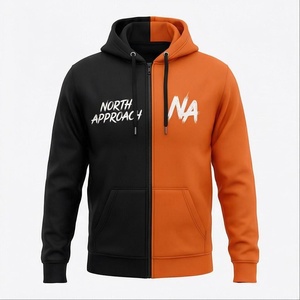 Sweat à capuche zippé color block pour homme North Approach, en polaire, décontracté, avec poche avant, coupe classique, pour l'automne - Product Image 1