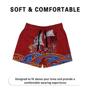 Pantalones Cortos de Malla para Hombre, Transpirables, con Cordones Ajustables, de Secado Rápido, de 5 Pulgadas, para Verano, con Estampado por Sublimación Personalizado - Product Image 4