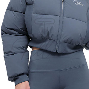 New Style Knitted Cropped Puffer Jackets Winter Women Short Plus Size Waterproof Windproof Breathable Coat - Product Image 4
