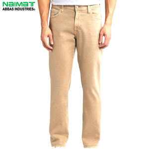 Pantalones Cargo Color Caqui para Hombre, Personalizados por Naimat Abbas Industries, de Algodón y Elastano, Cintura Alta, Elegantes, Dulces, Transpirables, Tipo Jeans - Product Image 1
