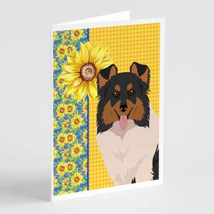 ซองการ์ดเปล่า8ใบพร้อมซองจดหมาย5x7ขนาด A7ขนาดเท่าซองใส่บัตรอวยพรลายดอกทานตะวันแบบแปลกๆในฤดูร้อน - Product Image 1