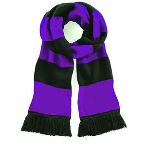 Écharpe de football personnalisée rouge/noire de qualité supérieure pour votre équipe - Badge imprimé en couleur - Product Image 2