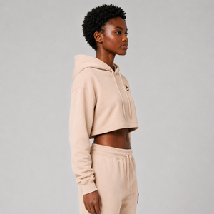 Hoodie court tendance pour femme, logo personnalisé, en molleton doux et coton, chaud, confortable, décontracté, mode streetwear - Product Image 5