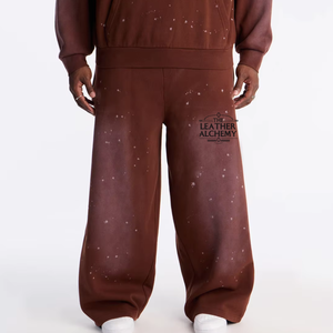<b>Men</b> Thick Warm Fleece Sweatpants Oversized Relaxed Fit Comfortable Winter <b>Lounge</b> Wear Casual Athletic Training <b>Pants</b> - Product Image 1