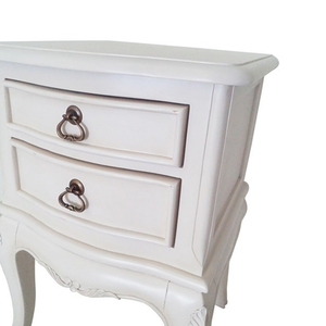 Mesita de noche de madera Vintage francesa TL06 mesita de noche de caoba blanca para muebles de dormitorio y sala de estar - Product Image 5