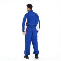 Combinaison de course ignifuge bleue pour homme, manches longues, en polyester, pour karting, toutes saisons, adulte, moto, course automobile